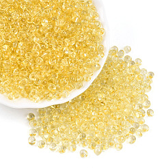 3/0 perles de rocaille à franges en verre peintes à la cuisson&nbsp;SEED-A034-04A