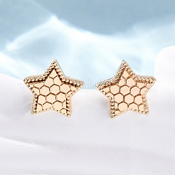 Латунь серьги EJEW-D288-14G