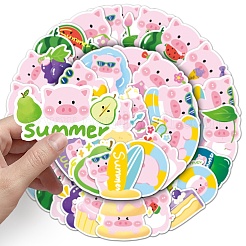 50 шт. водонепроницаемые наклейки для животных-свиней PW-WG4848F-01