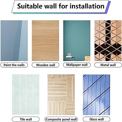 8 hoja 8 estilos pegatinas de pared impermeables de pvc&nbsp;DIY-WH0345-236