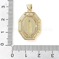 Pendenti in zirconi cubici trasparenti in micro pavè di ottone&nbsp;KK-Q813-16C-G