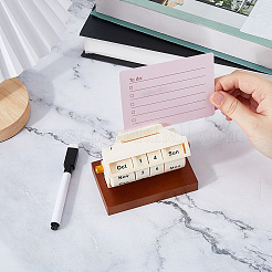 Деревянный вращающийся вечный календарь&nbsp;AJEW-WH0696-109