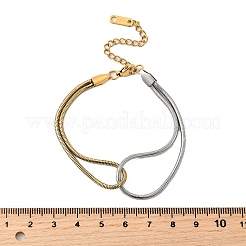 Браслеты-змейки из нержавеющей стали 304 для женщин&nbsp;BJEW-V012-04GP