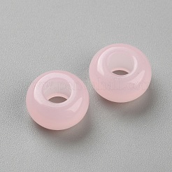 レジンヨーロピアンビーズ  大穴ビーズ  ロンデル  ミスティローズ  14x7.5mm  穴：5.8mm&nbsp;RESI-TAC0020-02B