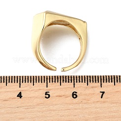 Открытые кольца манжеты из латуни с микропаве и кубическим цирконием RJEW-D313-12G