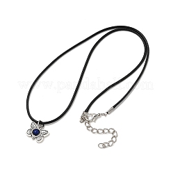 3 шт. ожерелье из вощеного шнура с подвеской из сплава и натурального лазурита&nbsp;NJEW-JN05438
