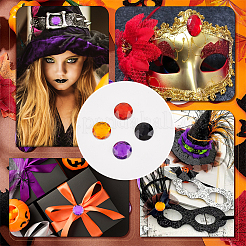 64шт 4 стиля Хэллоуин самоклеящиеся акриловые наклейки со стразами STIC-FG0001-07