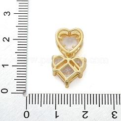 Сердце латунные микро проложить кубического циркония подвески&nbsp;KK-M319-13G
