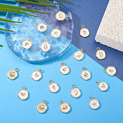 20 шт. 10 подвески из латуни с эмалью на морскую тематику&nbsp;KK-TA0002-04