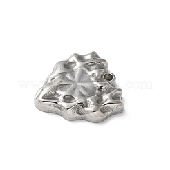 304ステンレスペンダント  ハートチャーム  ステンレス鋼色  19.5x18.5x3.5mm  穴：1.8mm&nbsp;STAS-I330-029P