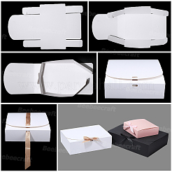 Складные бумажные подарочные коробки с лентой&nbsp;CON-WH20001-11C-02