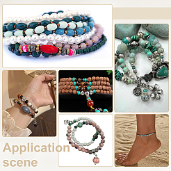 300 шт. 6 стиля 304 нержавеющая сталь и сплав разделительные бусины&nbsp;FIND-ME0001-20