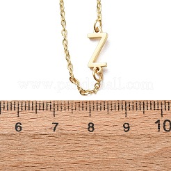 女性用真鍮イニシャルリンクチェーンネックレス  文字Z  15.75インチ（40cm）&nbsp;FS-WG848C9-26