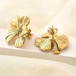 Серьги-гвоздики из нержавеющей стали 304 EJEW-H146-01G