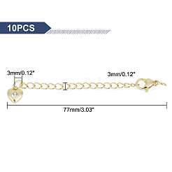10 шт. латунный удлинитель цепи KK-UN0001-37