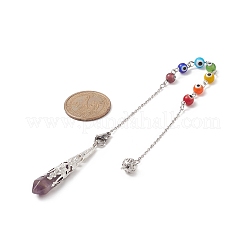 Смешанные маятники для дремоты с острыми углами из натуральных драгоценных камней PALLOY-JF01991