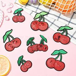 25 шт. 5 стиля вишневой фетровой ткани с блестящими пайетками&nbsp;PATC-CJ0001-02