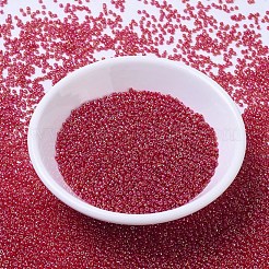 MIYUKIラウンドロカイユビーズ  日本製シードビーズ  （rr298)透明ルビーab  11/0  2x1.3mm  穴：0.8mm  約1100PCS /ボトル  10 G /ボトル&nbsp;SEED-JP0008-RR0298