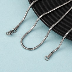 Ожерелья из круглой цепочки-змейки из нержавеющей стали 304 толщиной 1 мм NJEW-P338-06P