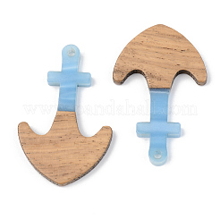 Подвески из непрозрачной смолы и ореха X-RESI-S389-061A-C01