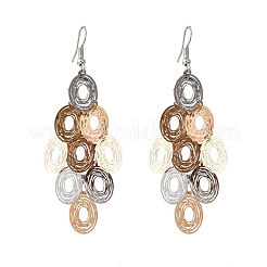 Овальные серьги-подвески из нержавеющей стали 430&nbsp;EJEW-A137-13M