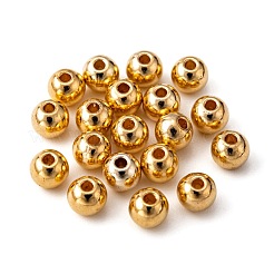 チベット風合金ビーズ  カドミウムフリー＆鉛フリー  ラウンド  ゴールドカラー  5x4mm  穴：1mm&nbsp;TIBEB-A123175-G-LF