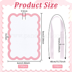 150 tarjeta de lugar de mesa de papel rectangular&nbsp;DIY-PH0035-14A