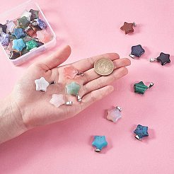 Природные и синтетические смешанные каменные подвески&nbsp;G-PH0034-36P