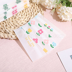 200 Stück Opp Blumen-Nougat-Süßigkeiten-Verpackungsbeutel&nbsp;ABAG-WH0039-28