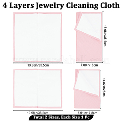 2шт 2 стиля 4 слоя салфетки для полировки серебра&nbsp;TOOL-BBC0001-04B