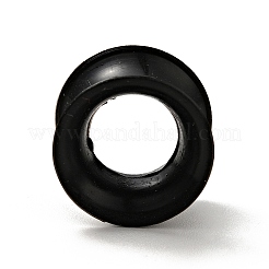 シリコーン耳栓ゲージ  男性女性用トンネル耳エキスパンダー  ブラック  9x14mm  ピン：9.5mm&nbsp;EJEW-G319-01F