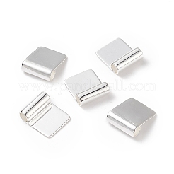 真鍮製グルーフラットパッドベイル  銀色のメッキ  18x15.5mm  穴：4.5mm&nbsp;LS-KK-D519-A-S