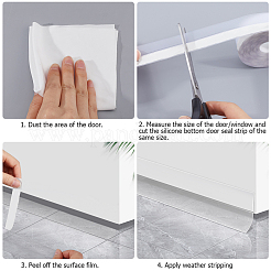 Самоклеящаяся уплотнительная лента из тпе&nbsp;AJEW-WH0515-57B