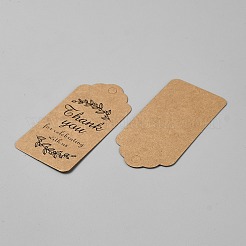 100 etichetta regalo di ringraziamento in carta kraft&nbsp;AJEW-WH0609-299