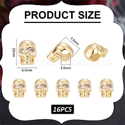 16шт латунь микро проложить прозрачные кубические бусины из циркония ZIRC-UN0001-13