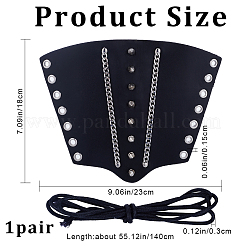 Регулируемый браслет из кожаного шнура AJEW-WH0342-93