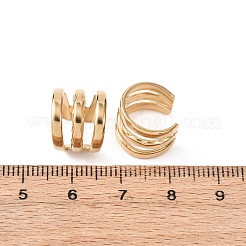 Серьги-каффы тройной формы из нержавеющей стали 304&nbsp;EJEW-K268-82G