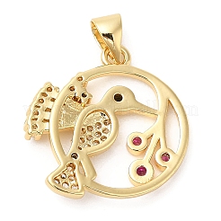 Латунные микро проложить кубического циркония подвески&nbsp;KK-D027-11G