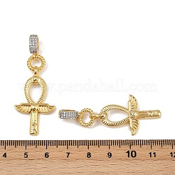 Латунные микро проложить кубического циркония подвески&nbsp;KK-H072-15B-G