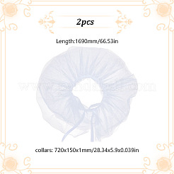 Съемные женские вышитые воротники из волокна AJEW-WH0248-632A