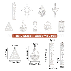 18 шт. 9 подвески из нержавеющей стали 201&nbsp;STAS-SC0003-39
