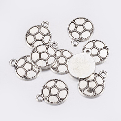 Colgantes de aleación de fútbol / fútbol de estilo tibetano&nbsp;TIBEP-A8589-AS-NR