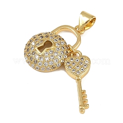 Латунные микро проложить кубического циркония подвески KK-I358-028G