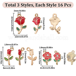48шт 3 стиля подвески из сплава с эмалью&nbsp;ENAM-SC0004-79