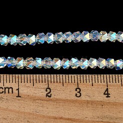 Стеклянные бусины с гальваническим покрытием &nbsp;GLAA-Q105-02-10