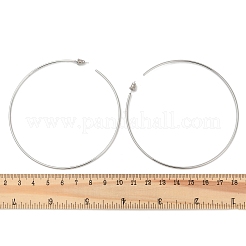 Большие круглые серьги-гвоздики из нержавеющей стали 304 EJEW-Z096-05P