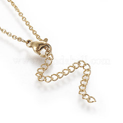 Colliers pendentif initiale en laiton&nbsp;NJEW-I230-24G-L