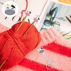 10шт 2 цвета коровы силиконовые бусины SIL-SZ0001-65