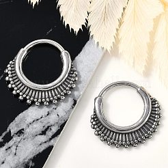 Серьги-кольца из хирургической нержавеющей стали 316 EJEW-G416-33AS