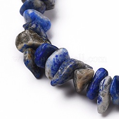 Braccialetti elasticizzati con perline di lapislazzuli naturali&nbsp;BJEW-JB05765-06